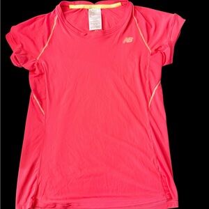 New Balance Short Sleeve Athletic Running Top Pink Size S
